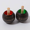 Turn over Spinning Top in grey with red or green | © Conscious Craft